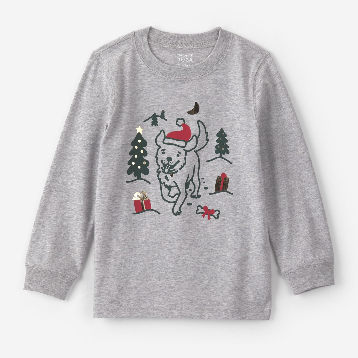 Carter's Toddler Boys Crew Neck Long Sleeve Regular Fit Graphic T-Shirt