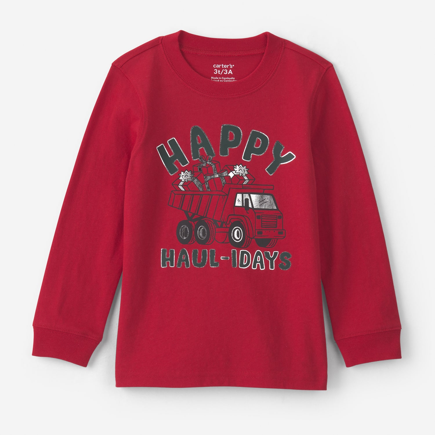 Carter's Toddler Boys Crew Neck Long Sleeve Regular Fit Graphic T-Shirt