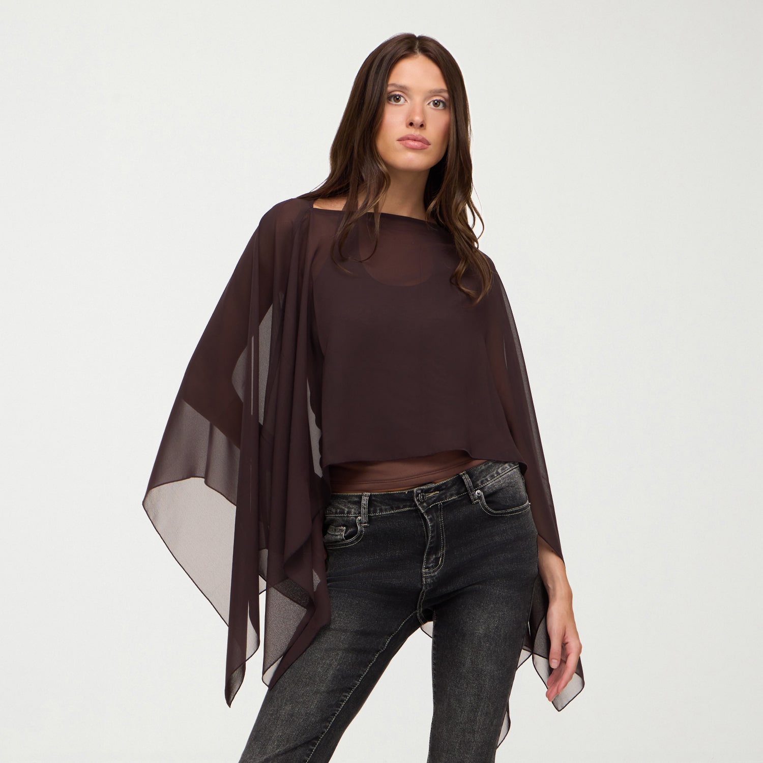 Forever 21 Womens Juniors Sleeveless Poncho