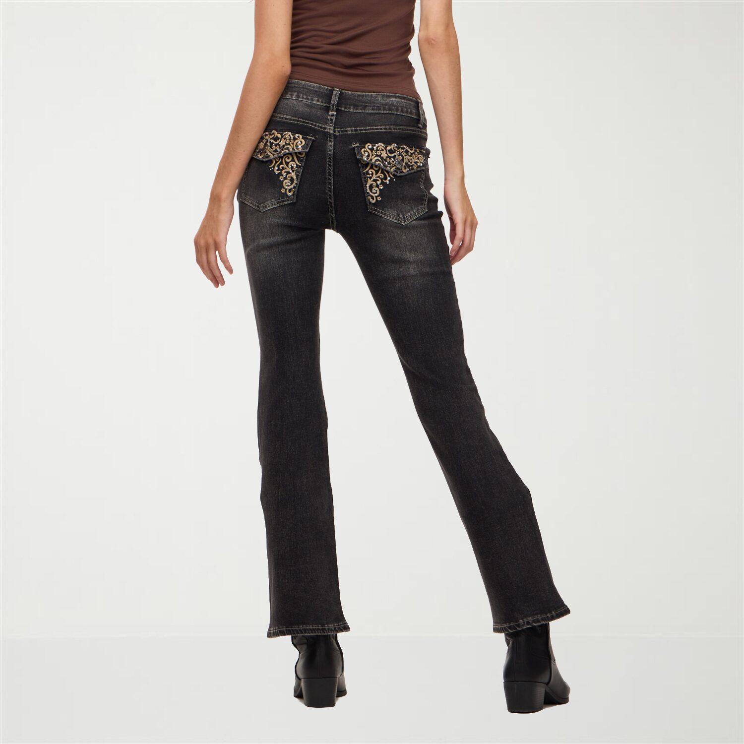 Forever 21 Womens Juniors Low Rise Wide Leg Jean