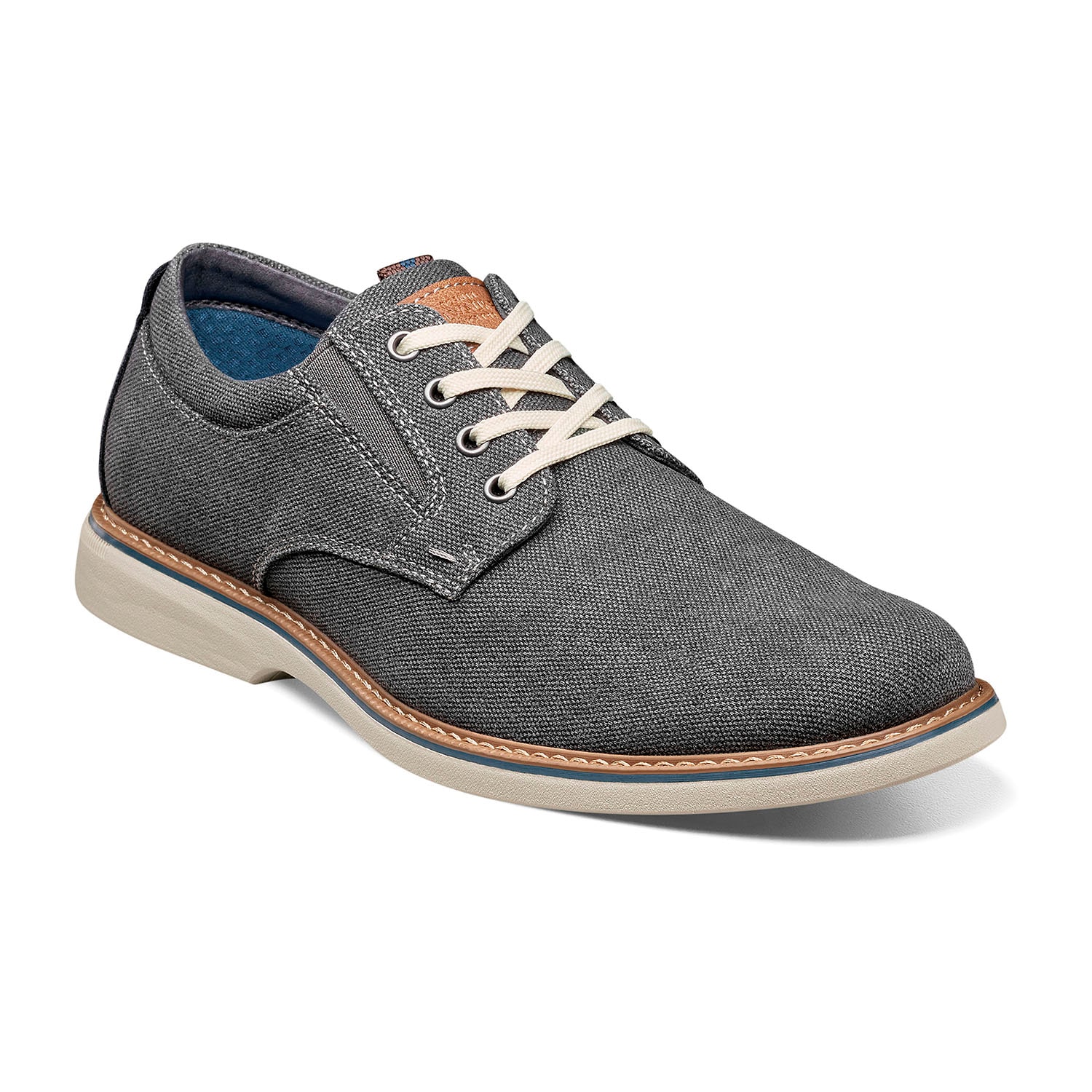 Nunn Bush Otto Canvas Plain Toe Oxford Mens Round Shoes Wide Width