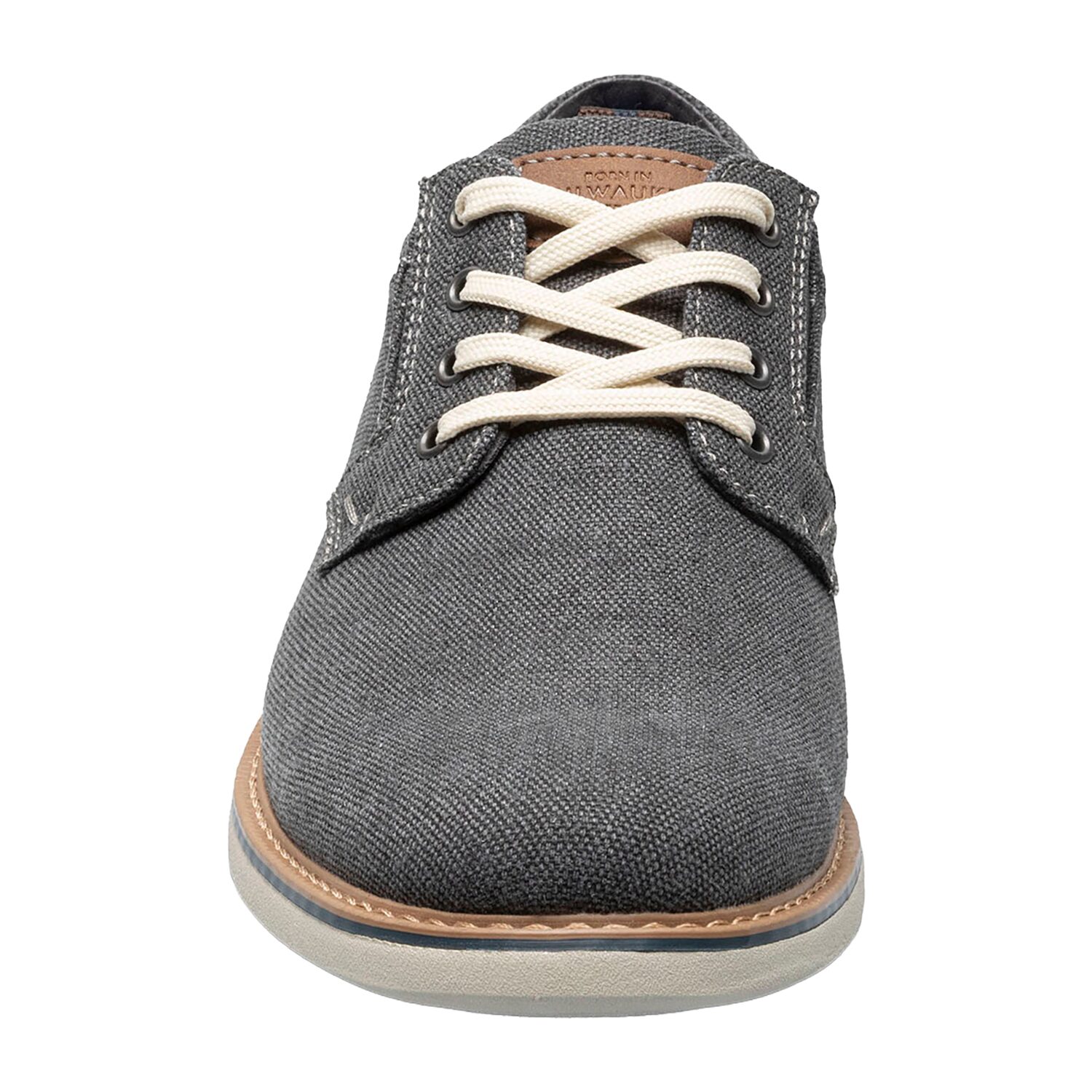 Nunn Bush Otto Canvas Plain Toe Oxford Mens Round Shoes Wide Width