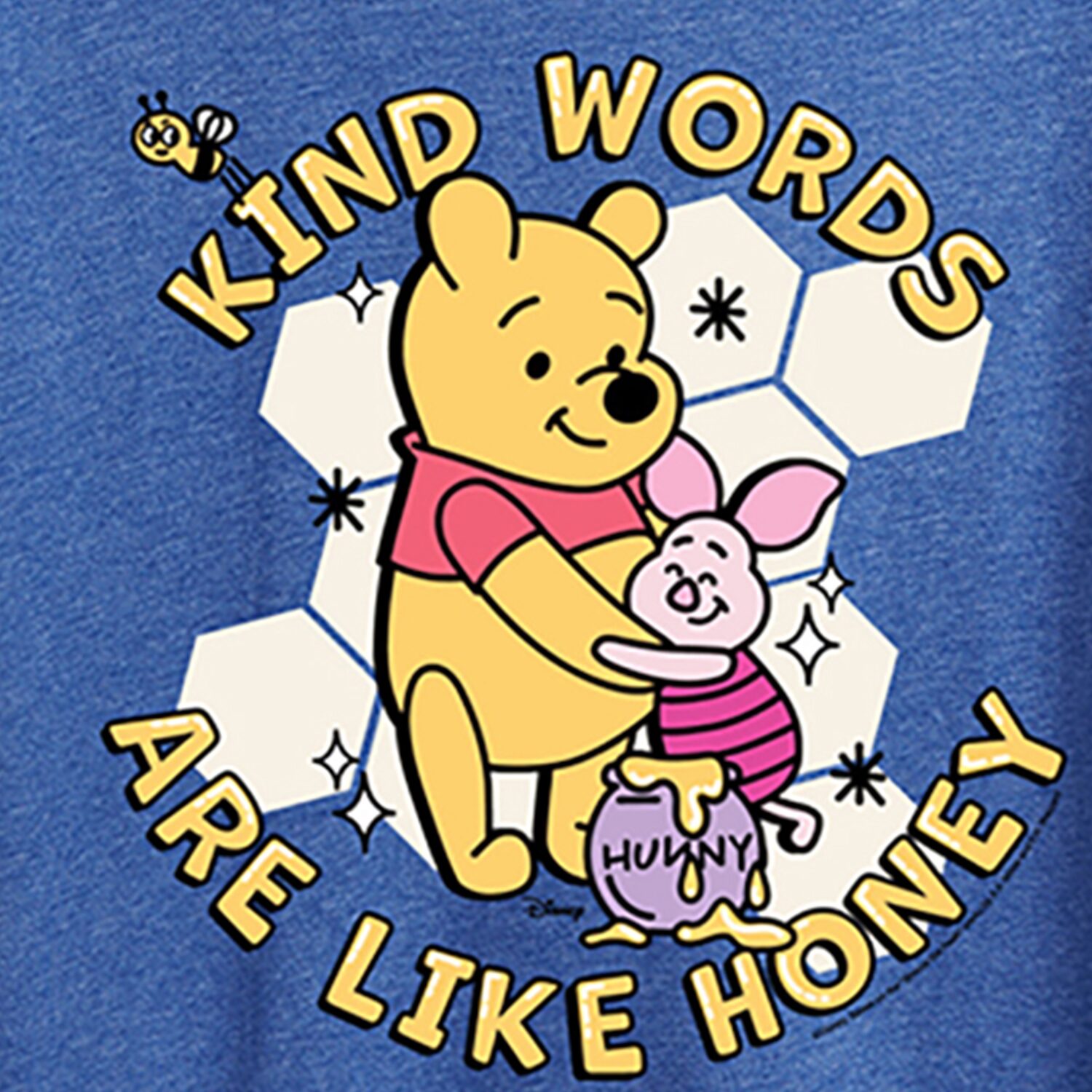 Kind Words Are Like Honey Womens Crew Neck Short Sleeve Regular Fit Winnie The Pooh Graphic T-Shirt