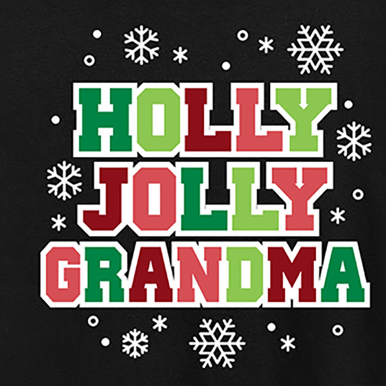 Holly Jolly Grandma Womens Crew Neck Short Sleeve Regular Fit Graphic T-Shirt