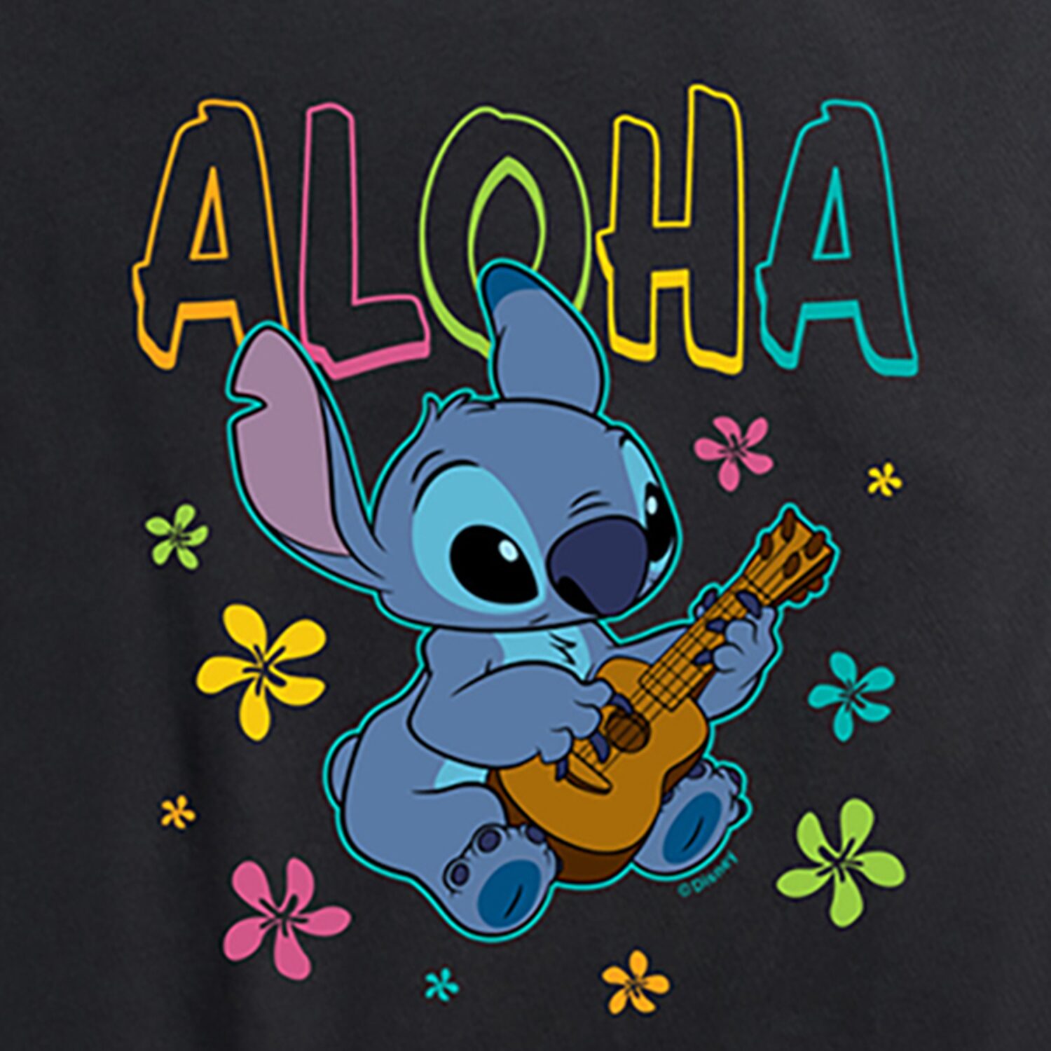Aloha Womens Crew Neck Short Sleeve Regular Fit Graphic T-Shirt