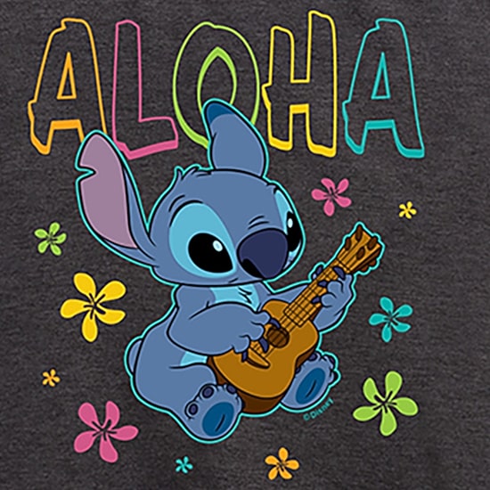 Aloha Womens Crew Neck Short Sleeve Regular Fit Graphic T-Shirt