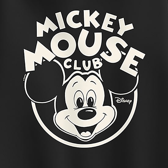 Mm Club Logo Womens Long Sleeve Mickey Mouse Hoodie