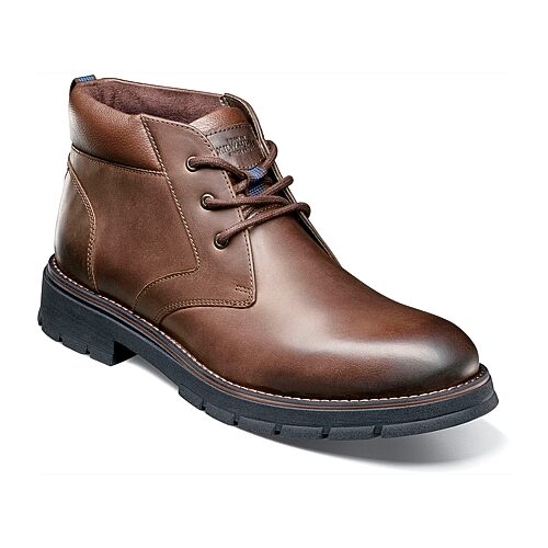 Nunn Bush Mens Briggs Plain Toe Flat Heel Chukka Boots, 10 1/2 Medium, Brown