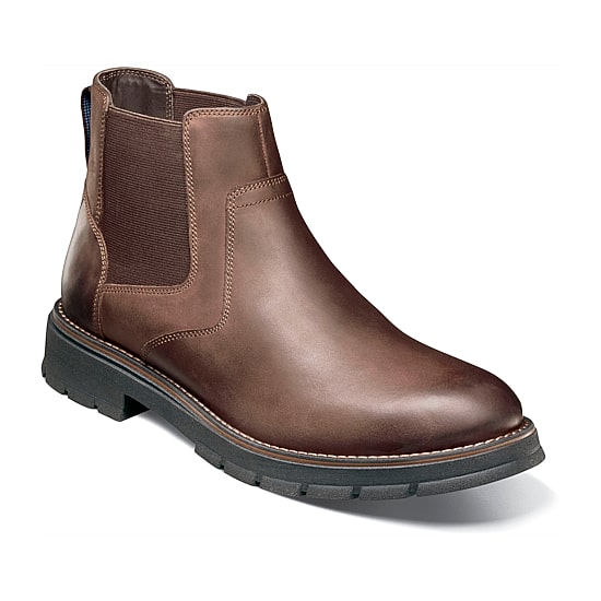 Nunn Bush Mens Briggs Plain Toe Flat Heel Chelsea Boots