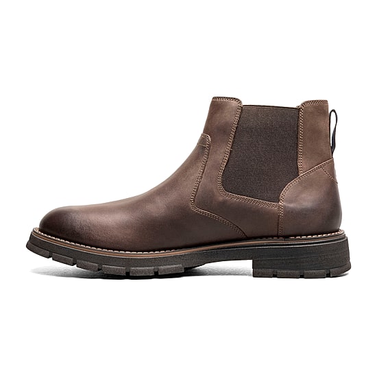Nunn Bush Mens Briggs Plain Toe Flat Heel Chelsea Boots