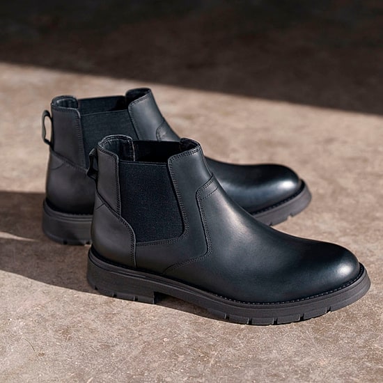 Nunn Bush Mens Briggs Plain Toe Flat Heel Chelsea Boots