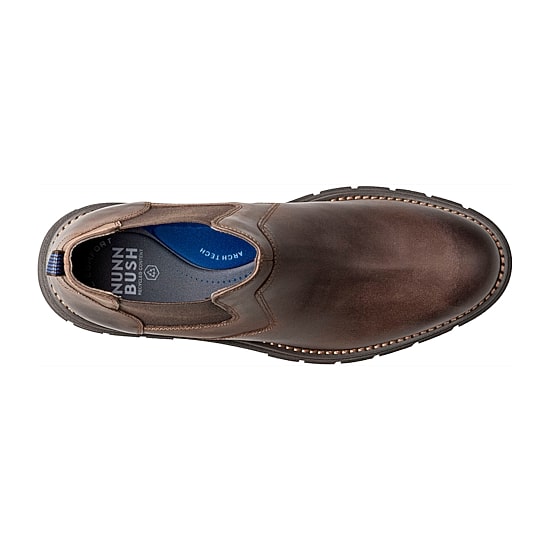 Nunn Bush Mens Briggs Plain Toe Flat Heel Chelsea Boots