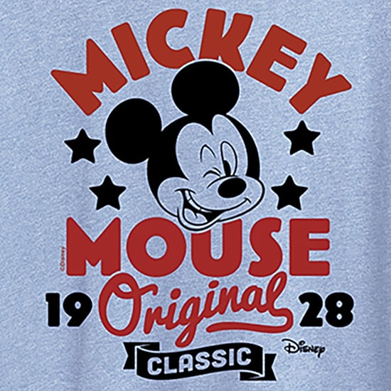 Original Badge Womens Crew Neck Short Sleeve Regular Fit Mickey Mouse Graphic T-Shirt