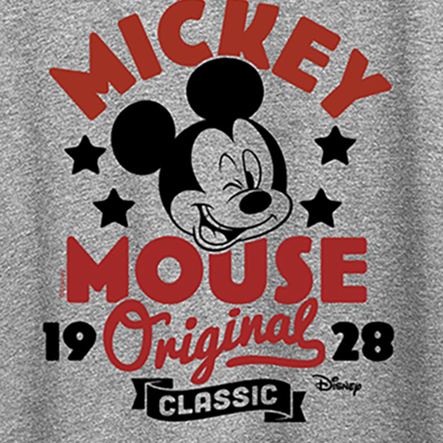 Original Badge Womens Crew Neck Short Sleeve Regular Fit Mickey Mouse Graphic T-Shirt