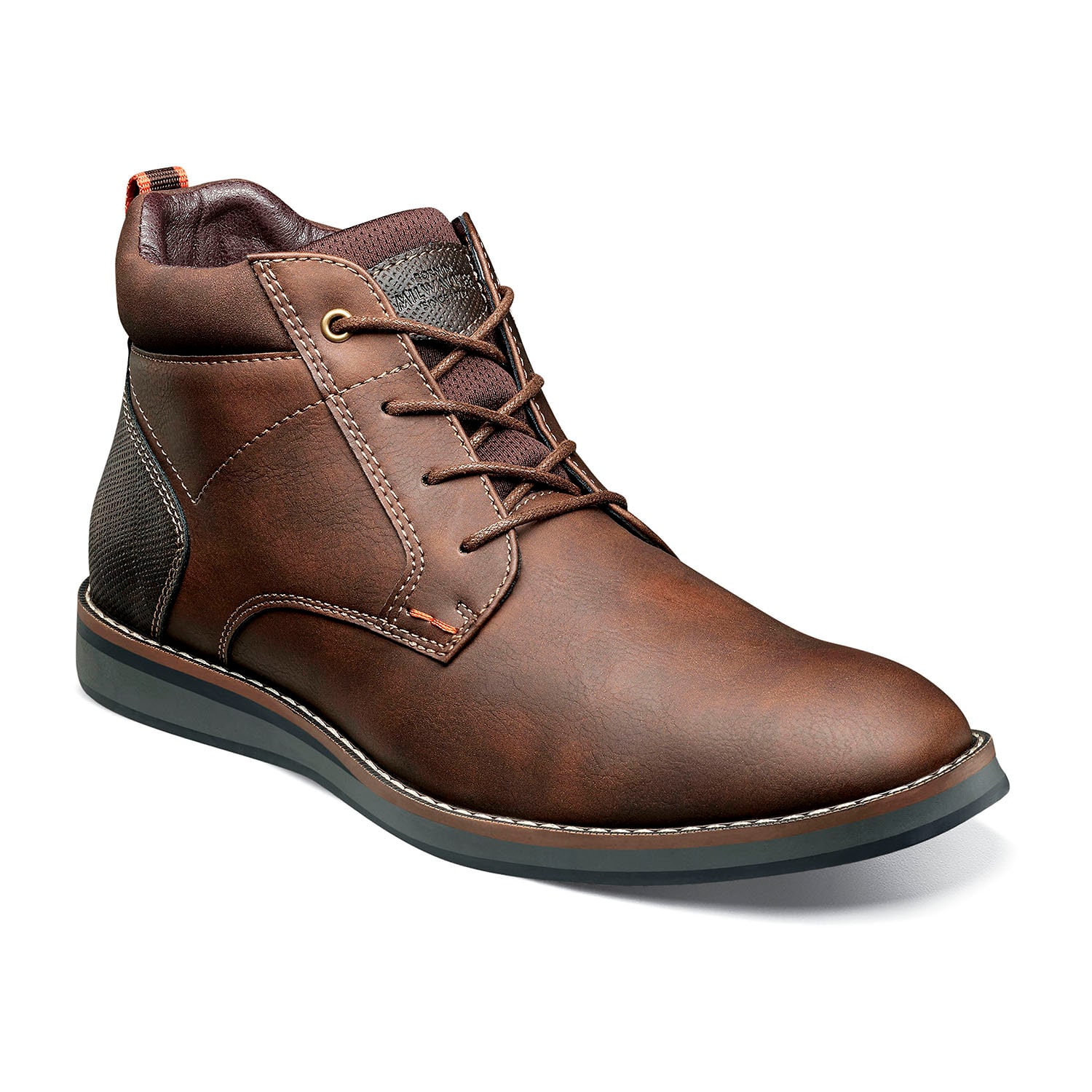 Nunn Bush Mens Circuit Plain Toe Flat Heel Chukka Boots Wide Width