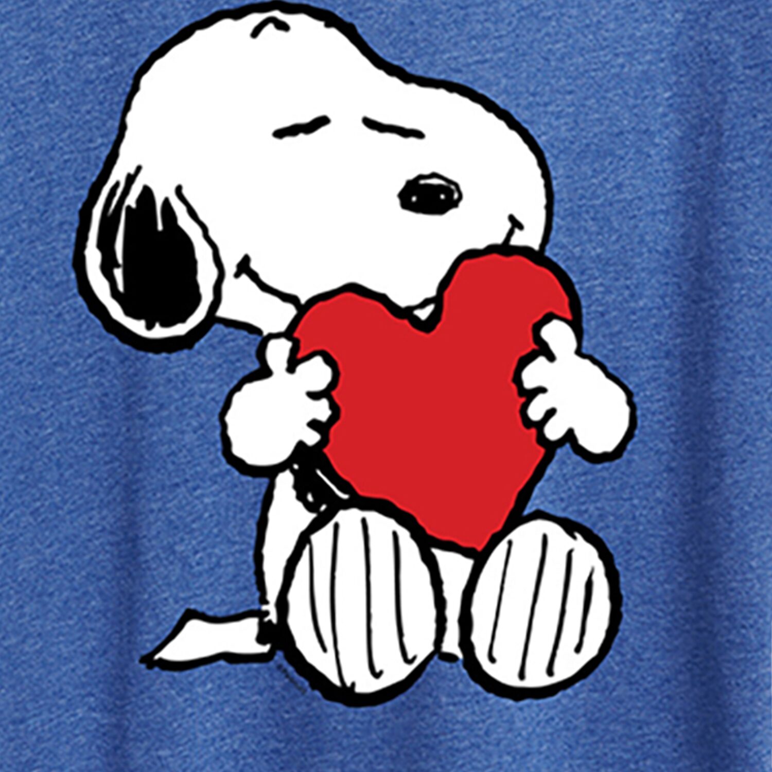 Hugging Heart Womens Crew Neck Short Sleeve Regular Fit Peanuts Snoopy Graphic T-Shirt