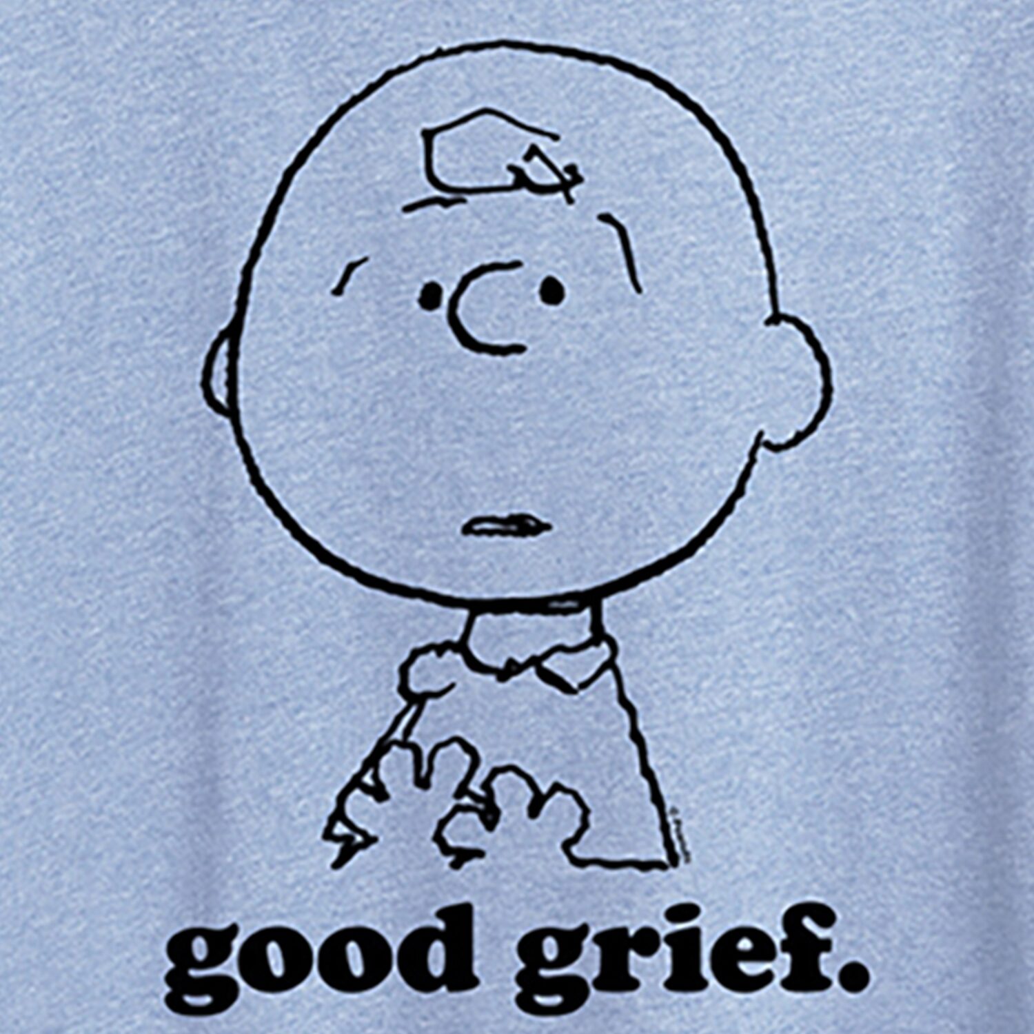 Good Grief Charlie Brown Face Womens Crew Neck Short Sleeve Regular Fit Peanuts Graphic T-Shirt