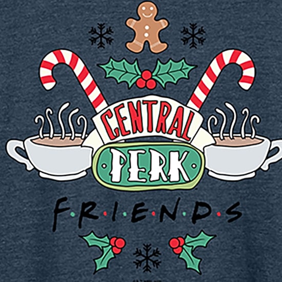 Holiday Central Perk Womens Crew Neck Long Sleeve Friends Pullover Sweater