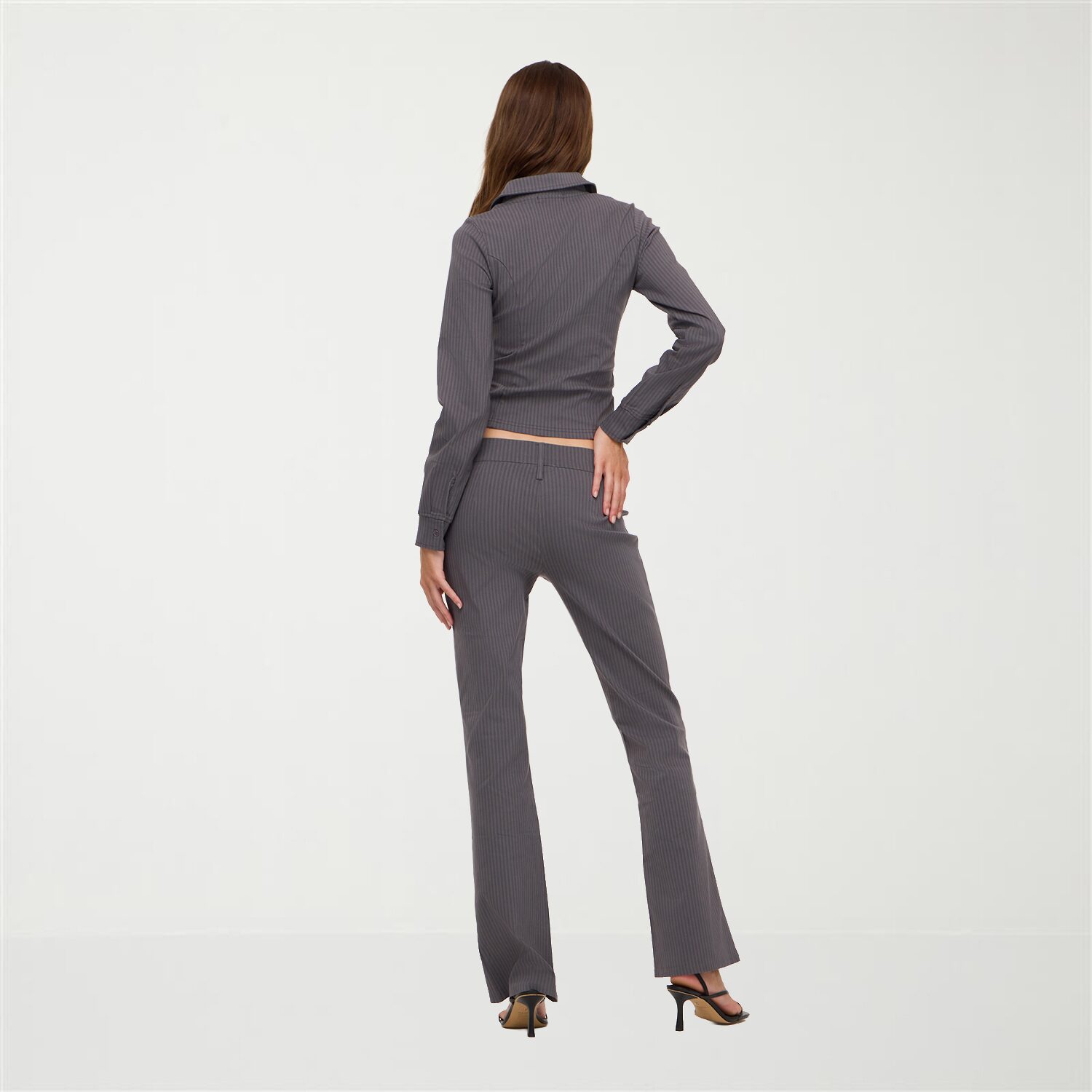 Forever 21 Womens Juniors Flare Mid Rise Pull-On Pant
