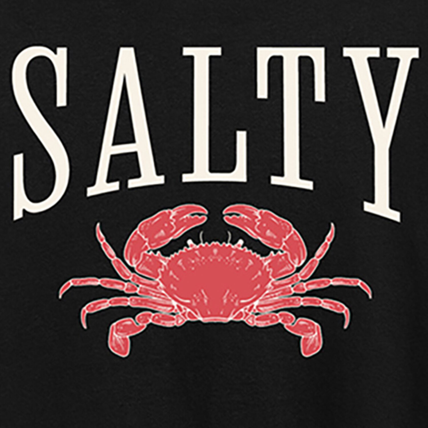 Salty Crab Womens Crew Neck Short Sleeve Regular Fit Graphic T-Shirt