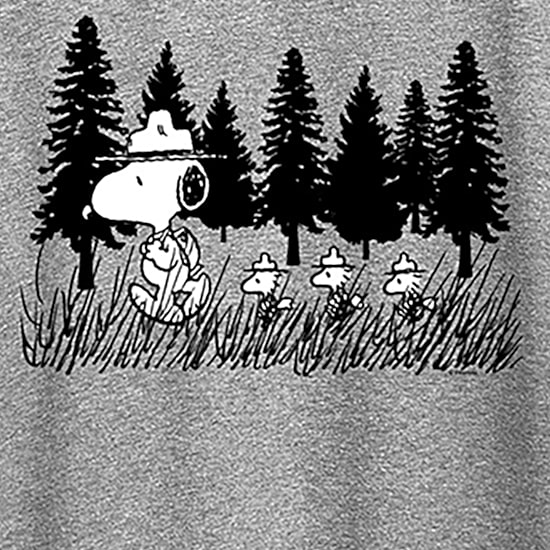 Troopping Along Womens Crew Neck Short Sleeve Regular Fit Peanuts Snoopy Graphic T-Shirt
