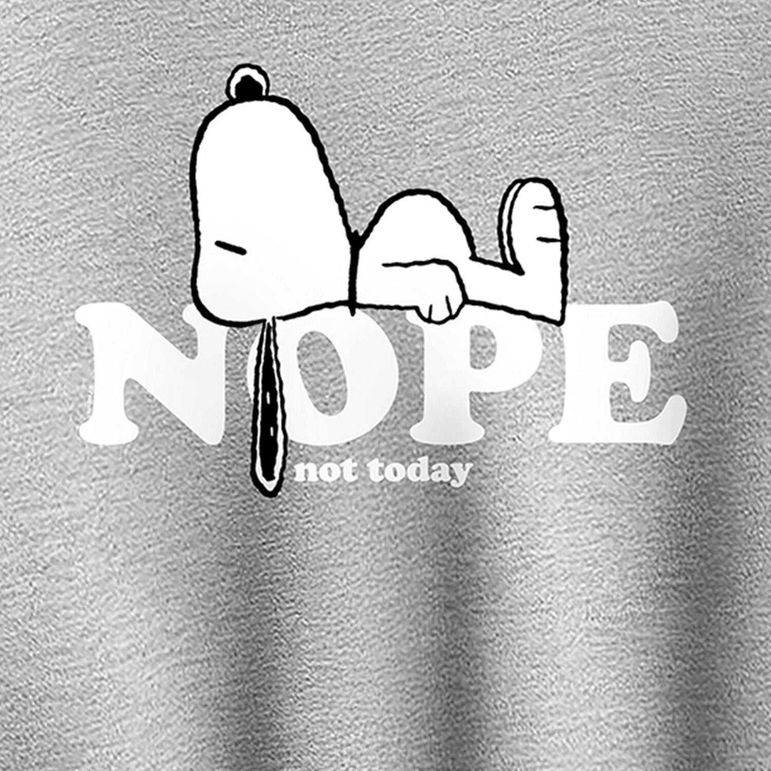 Nope Womens Crew Neck Long Sleeve Peanuts Snoopy Pullover Sweater