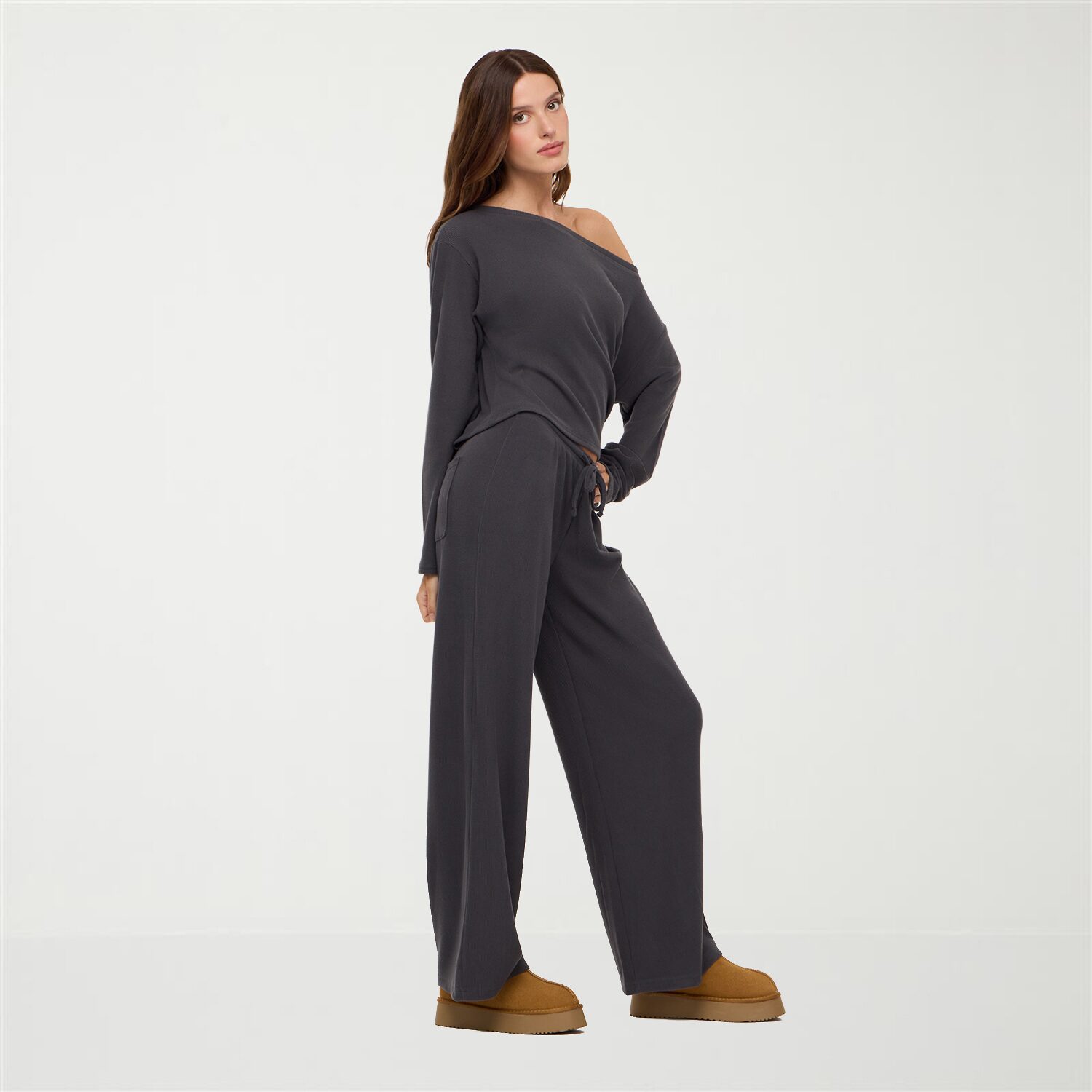 Forever 21 Womens Juniors Wide Leg High Rise Pull-On Pant