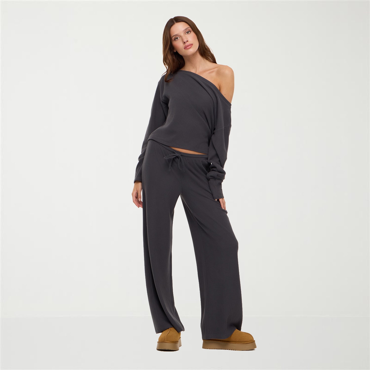 Forever 21 Womens Juniors Wide Leg High Rise Pull-On Pant
