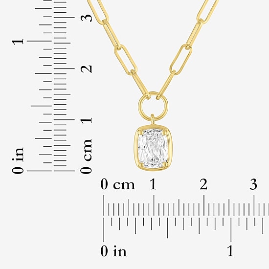 Diamond Addiction (G-H / Si2-I1) Womens 2 CT. T.W. Lab Grown White Diamond 10K Gold Rectangular 18 Inch Pendant Necklace
