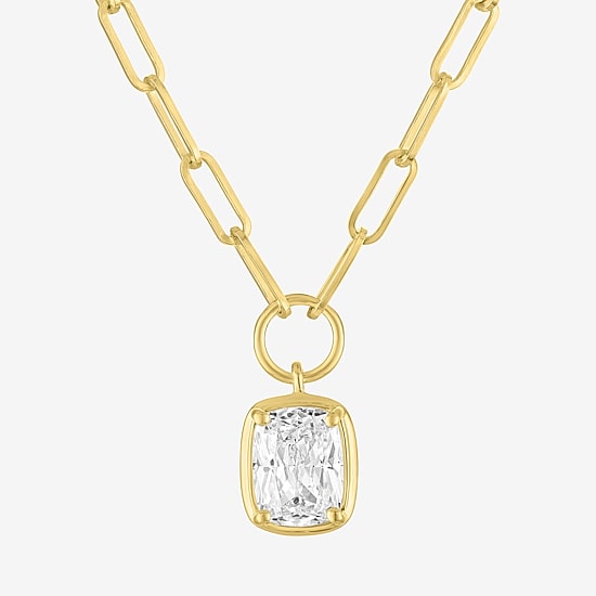 Diamond Addiction (G-H / Si2-I1) Womens 2 CT. T.W. Lab Grown White Diamond 10K Gold Rectangular 18 Inch Pendant Necklace