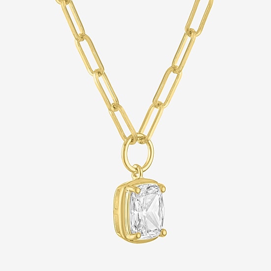 Diamond Addiction (G-H / Si2-I1) Womens 2 CT. T.W. Lab Grown White Diamond 10K Gold Rectangular 18 Inch Pendant Necklace