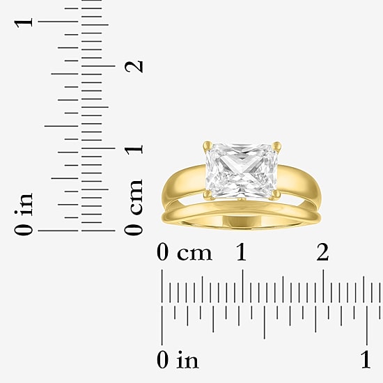 Diamond Addiction (E-F / Vs1-Vs2) Womens 2 CT. T.W. Lab Grown White Diamond 10K Gold Rectangular Cocktail Ring