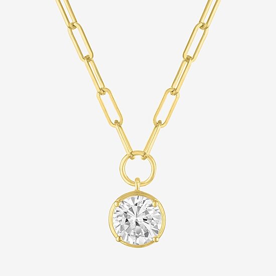 Diamond Addiction (G-H / Si2-I1) Womens 2 CT. T.W. Lab Grown White Diamond 10K Gold Round 18 Inch Pendant Necklace