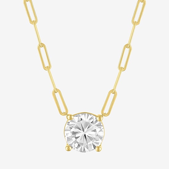 Diamond Addiction (G-H / Si2-I1) Womens 2 CT. T.W. Lab Grown White Diamond 10K Gold Round 18 Inch Pendant Necklace