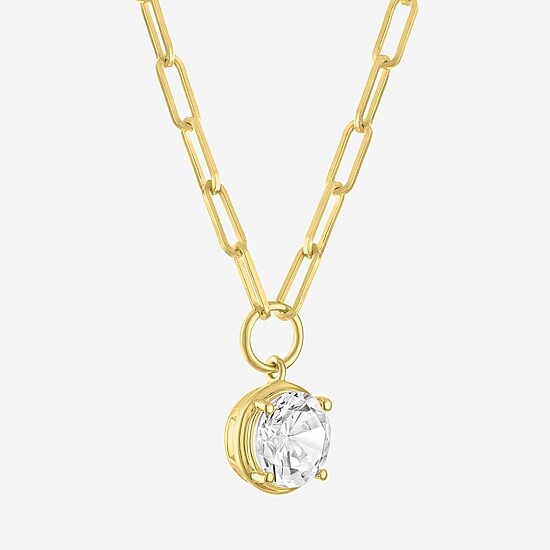 Diamond Addiction (G-H / Si2-I1) Womens 2 CT. T.W. Lab Grown White Diamond 10K Gold Round 18 Inch Pendant Necklace