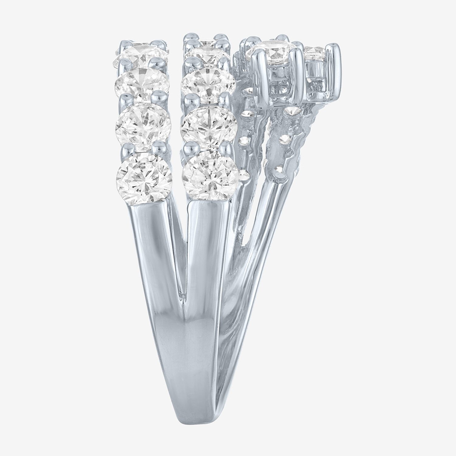 Diamond Addiction (G-H / Si2-I1) Womens 12.5mm 2 CT. T.W. Lab Grown White 10K Gold Band