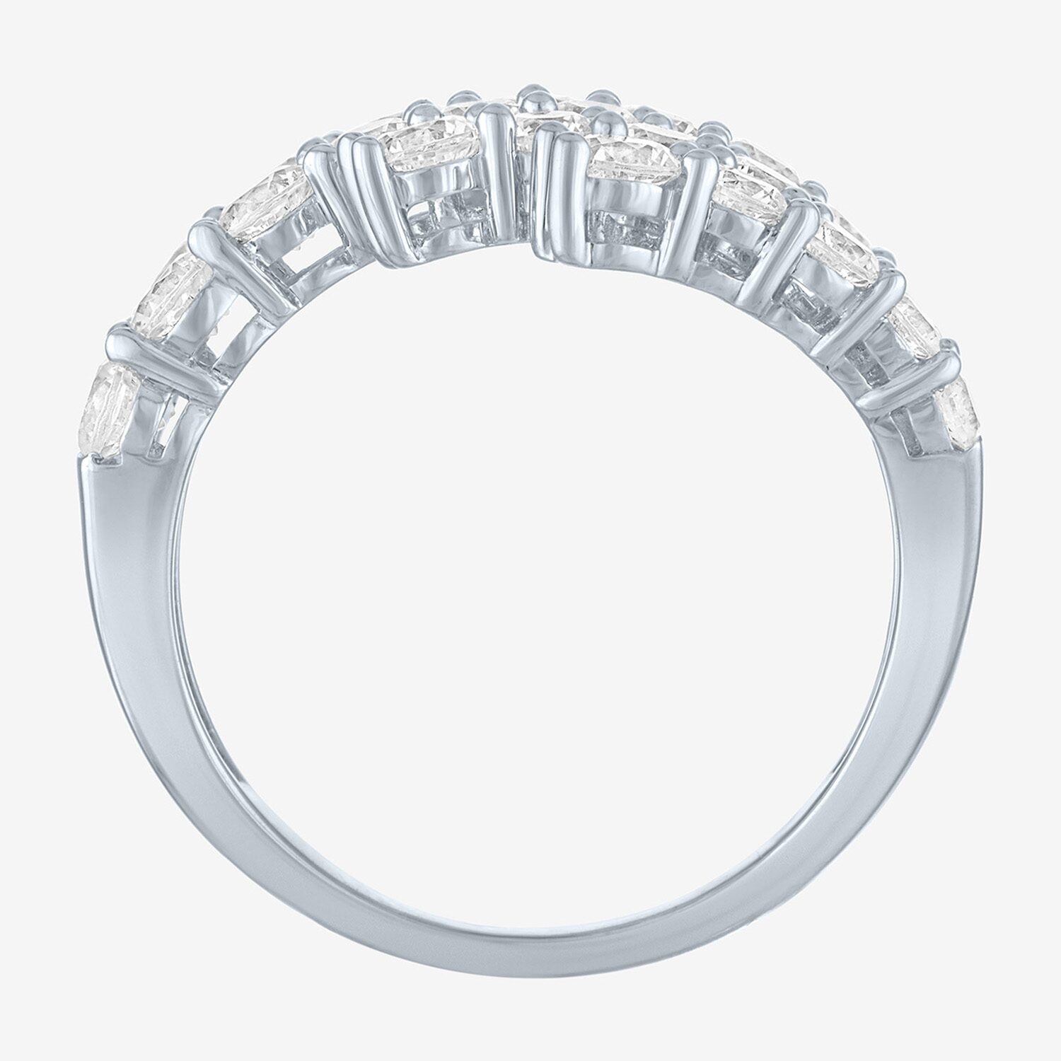 Diamond Addiction (G-H / Si2-I1) Womens 12.5mm 2 CT. T.W. Lab Grown White 10K Gold Band