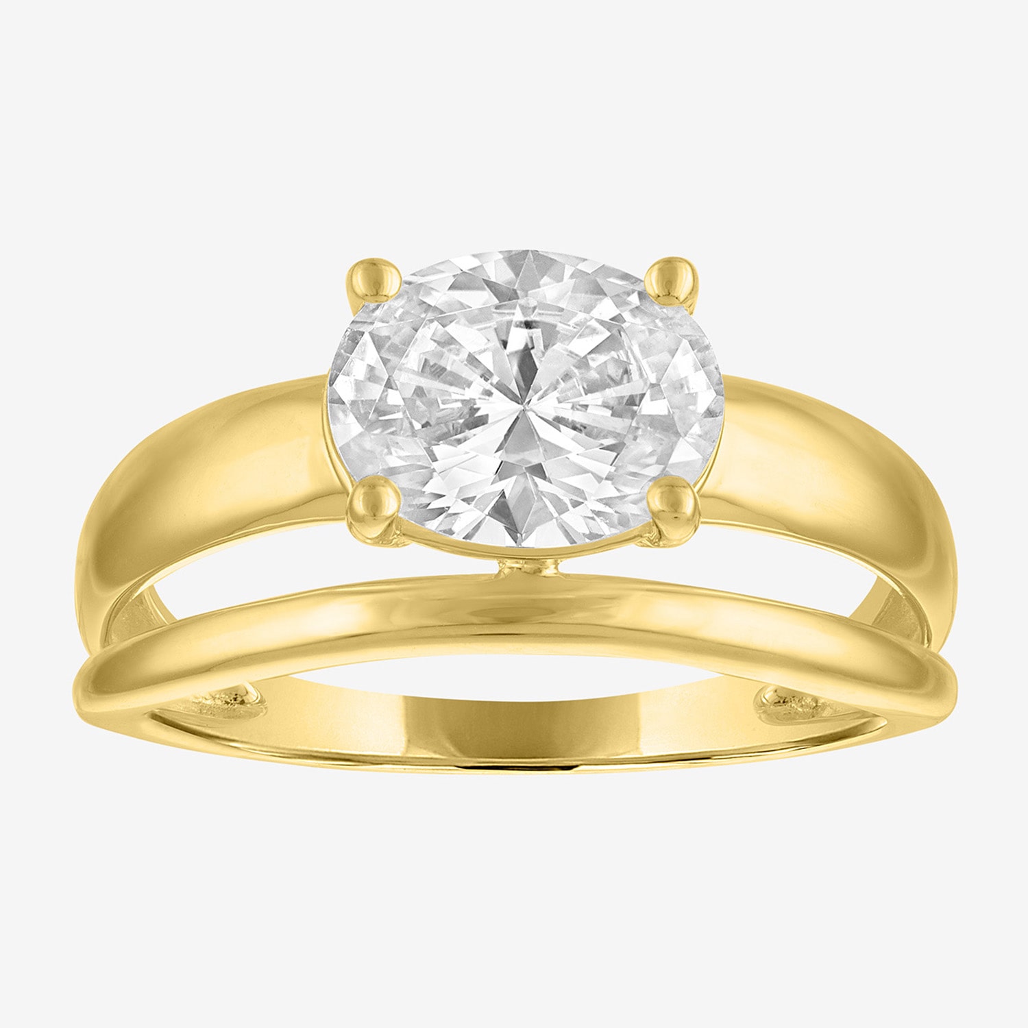 Diamond Addiction (E-F / Vs1-Vs2) Womens 2 CT. T.W. Lab Grown White 10K Gold Solitaire Cocktail Ring