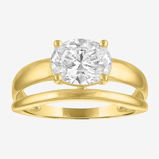 Diamond Addiction (E-F / Vs1-Vs2) Womens 2 CT. T.W. Lab Grown White Diamond 10K Gold Oval Cocktail Ring