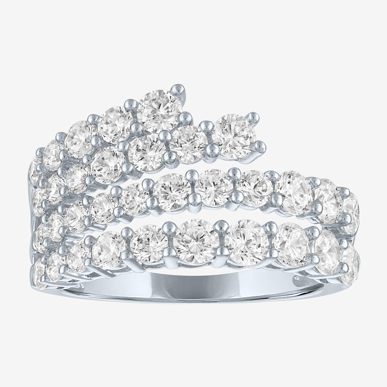Diamond Addiction (G-H / Si2-I1) Womens 12.5mm 2 CT. T.W. Lab Grown White 10K Gold Band