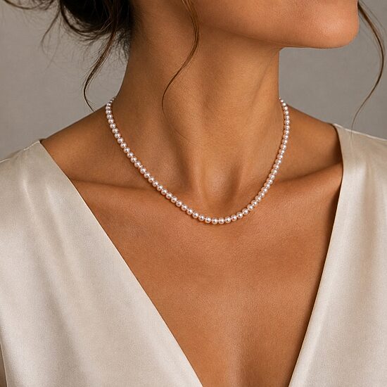 Limited Quantities! Womens Pink Sterling Silver Strand Necklace