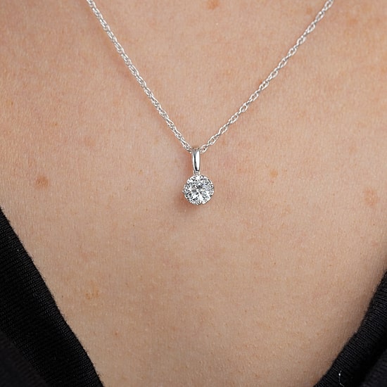 (H-I / I1) Womens 1 CT. T.W. Lab Grown White Diamond Sterling Silver Round 2-pc. Jewelry Set