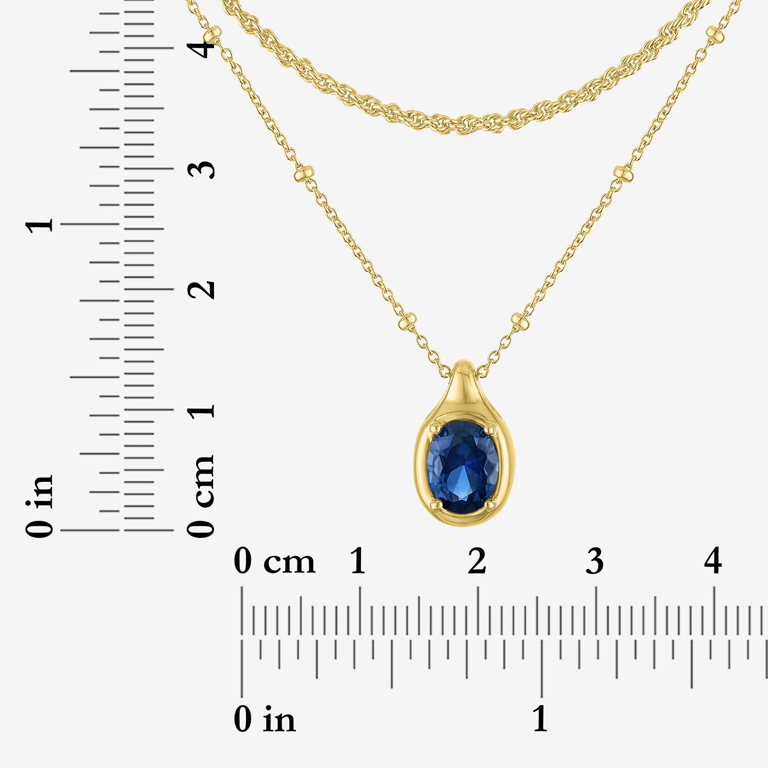 Womens Lab Created Blue Sapphire 2-pc. Pendant Necklace Set