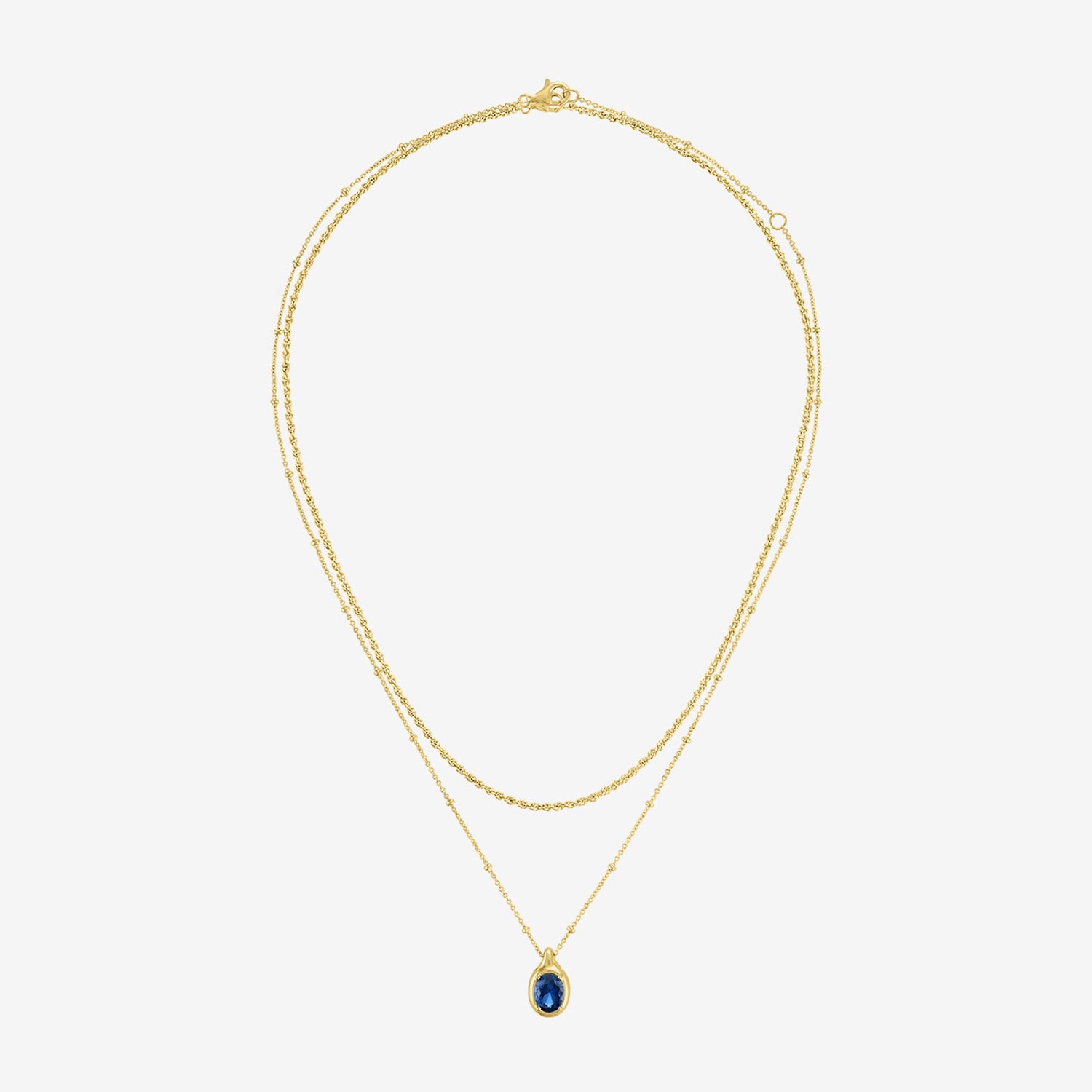 Womens Lab Created Blue Sapphire 2-pc. Pendant Necklace Set