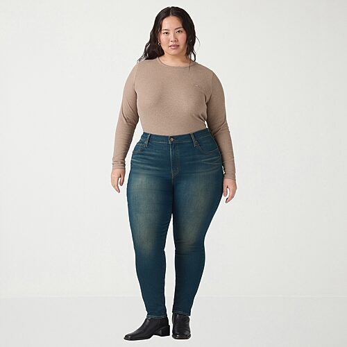 Levi's Trendy Plus Size 721 High-Rise Skinny Jeans - Tint Time Plus