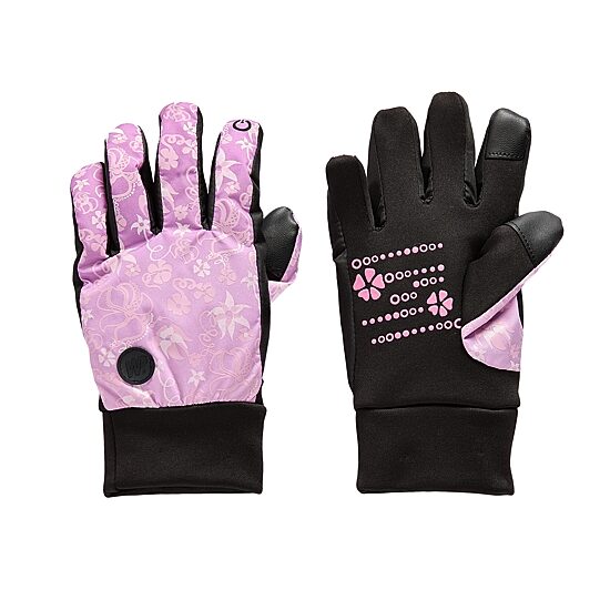 WinterProof Silicone Grip On Palm Big Kid Girls Breathable Gloves