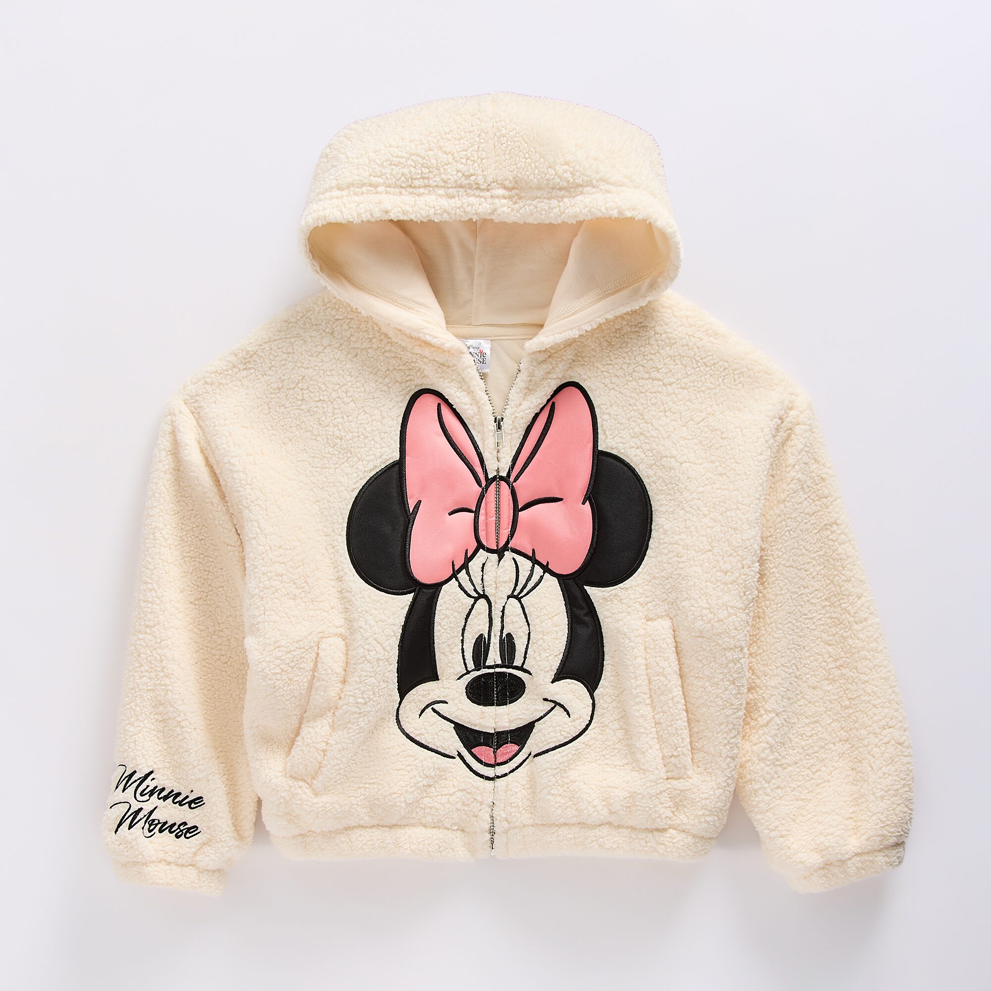 Disney Collection Girls Minnie Mouse Hooded Midweight Softshell Jacket ...