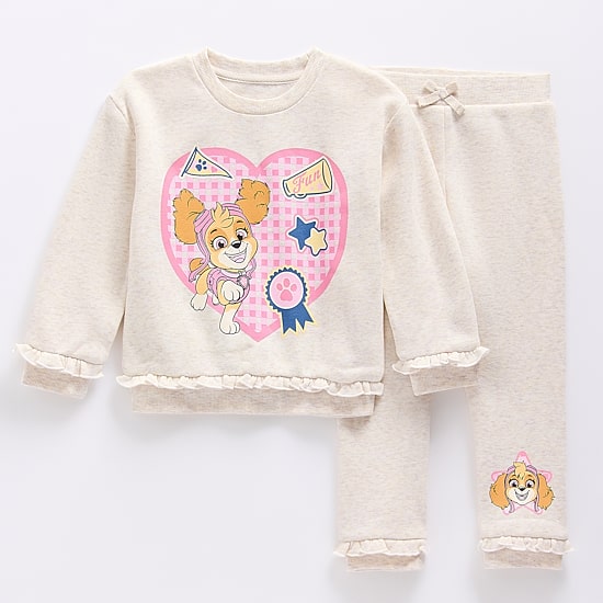 Toddler Girls Paw Patrol Fleece 2-pc. Pant Set, Color: Oatmeal - JCPenney