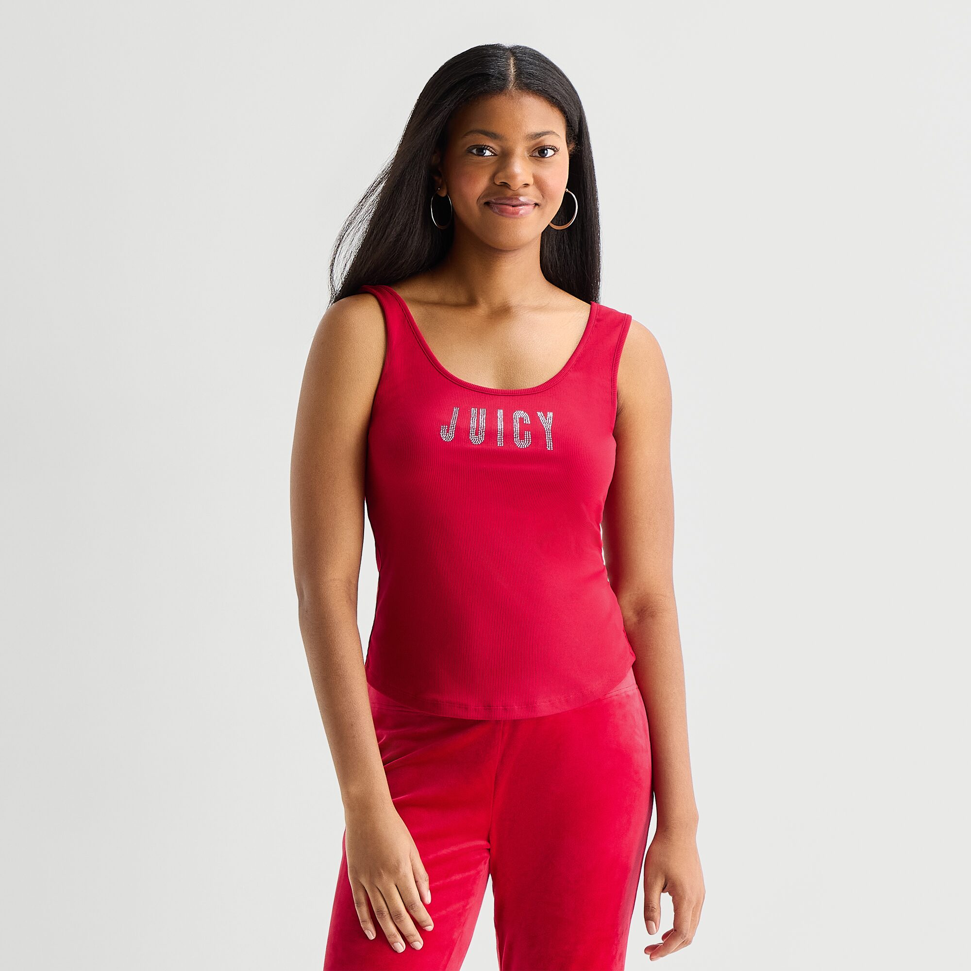 Juicy By Couture Womens U Neck Sleeveless Tank Top