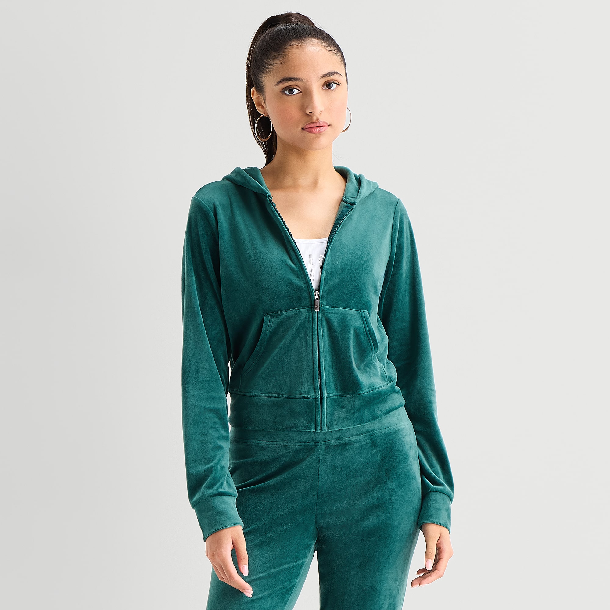 Juicy By Couture Womens Hooded Lightweight Track Jacket